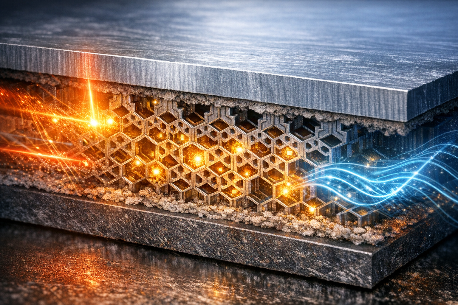 Fractal geometry embedded in material cross-section